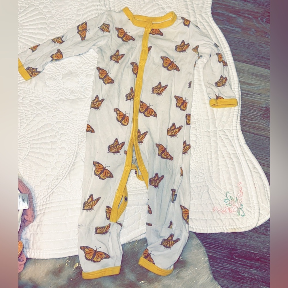 Kyte baby romper 3-6 monarch